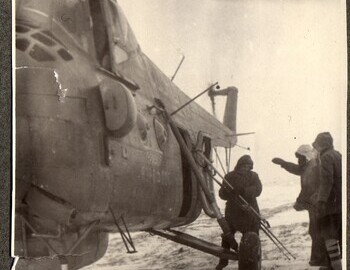 1S-04A Civil helicopter of the 123rd flight detachment at the pass. Brusnitsyn archive.
