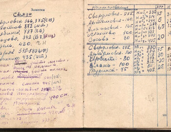 Patrushev notebook pages 132-133