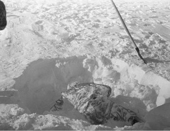 Slobodin's body was discovered on 5 March 1959 with a probe under 50 cm of snow