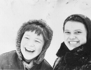 Margarita Mitrofanova (Rita) and Zinaida Kolmogorova (Zina). 1957 Northern Ural